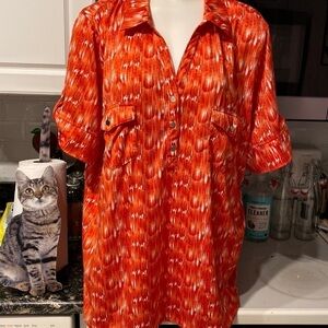 M womens Emily Daniels casual short sleeve stretch pull over plus size top 3X